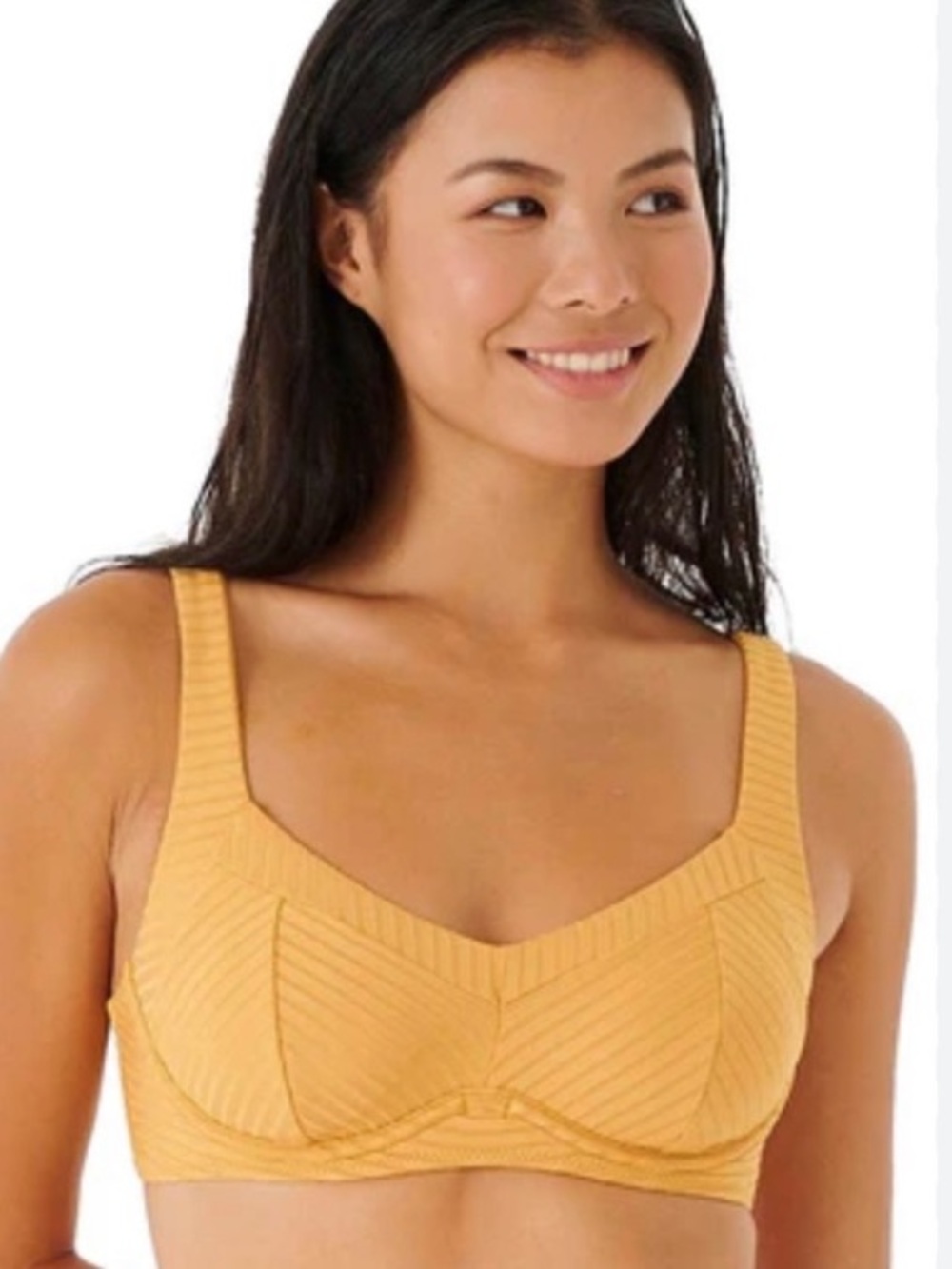 Rip Curl DD E cup premium swim top bikini bra gold M Medium